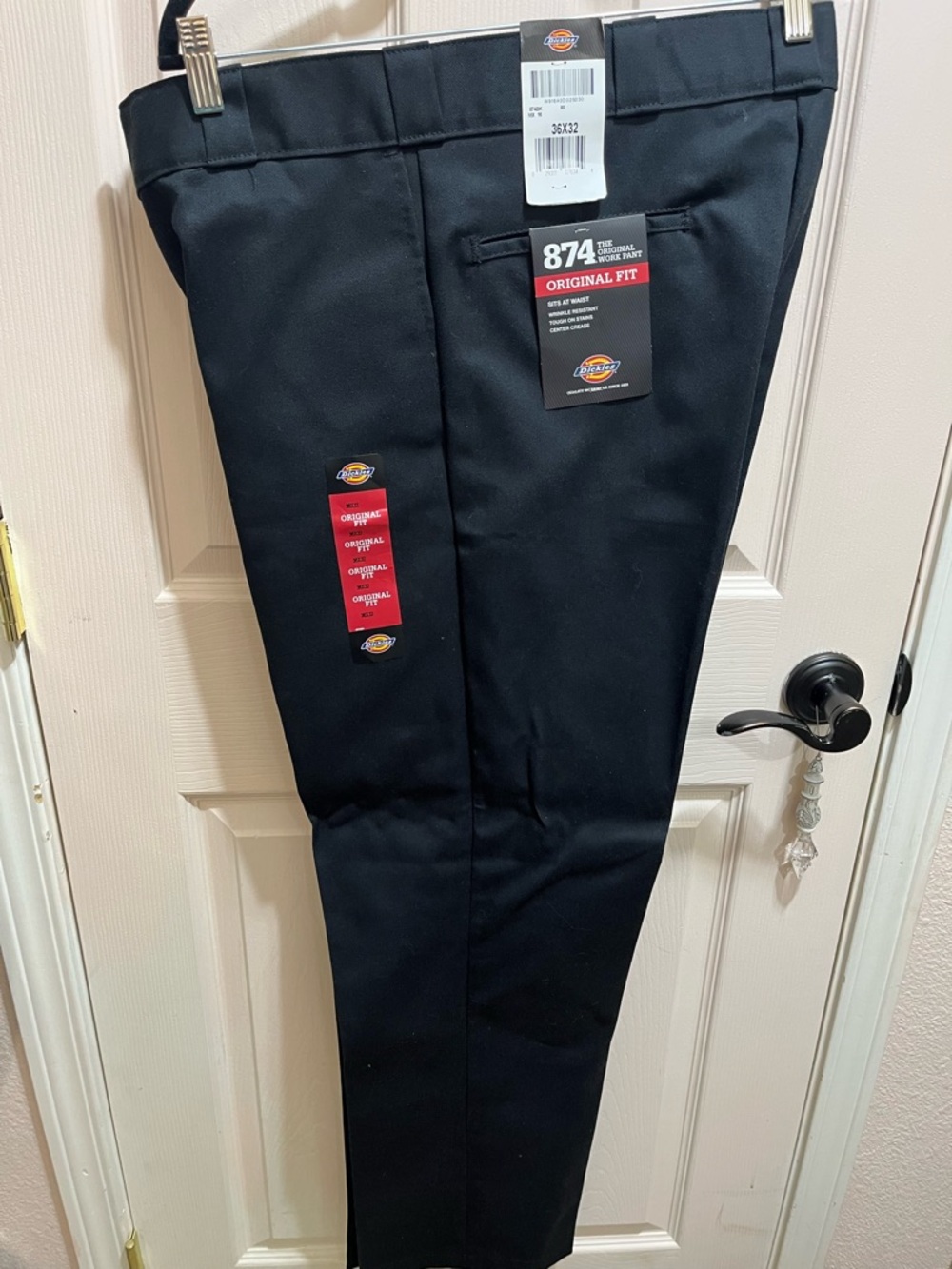 Dickies Men's Straight-Leg Work Pants in Black